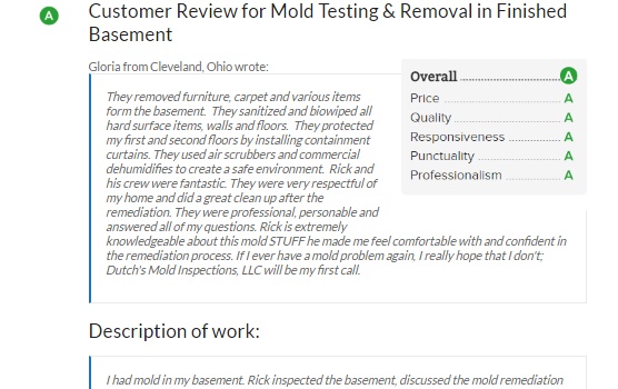 Cleveland Mold Inspector Review